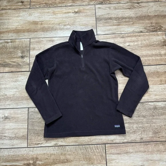 Patagonia 1/4 Quarter Zip Fleece Pullover Sweater Stand-Collar Brown Size Small - Picture 5 of 10